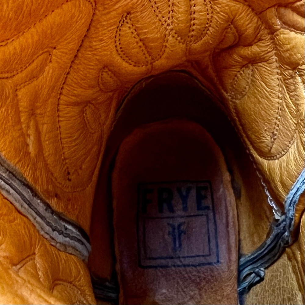 Frye Lilly Lizard/Tooled leather/Boho Western Boots - Picture 11 of 14